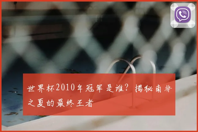 世界杯2010年冠军是谁?揭秘南非之夏的最终王者
